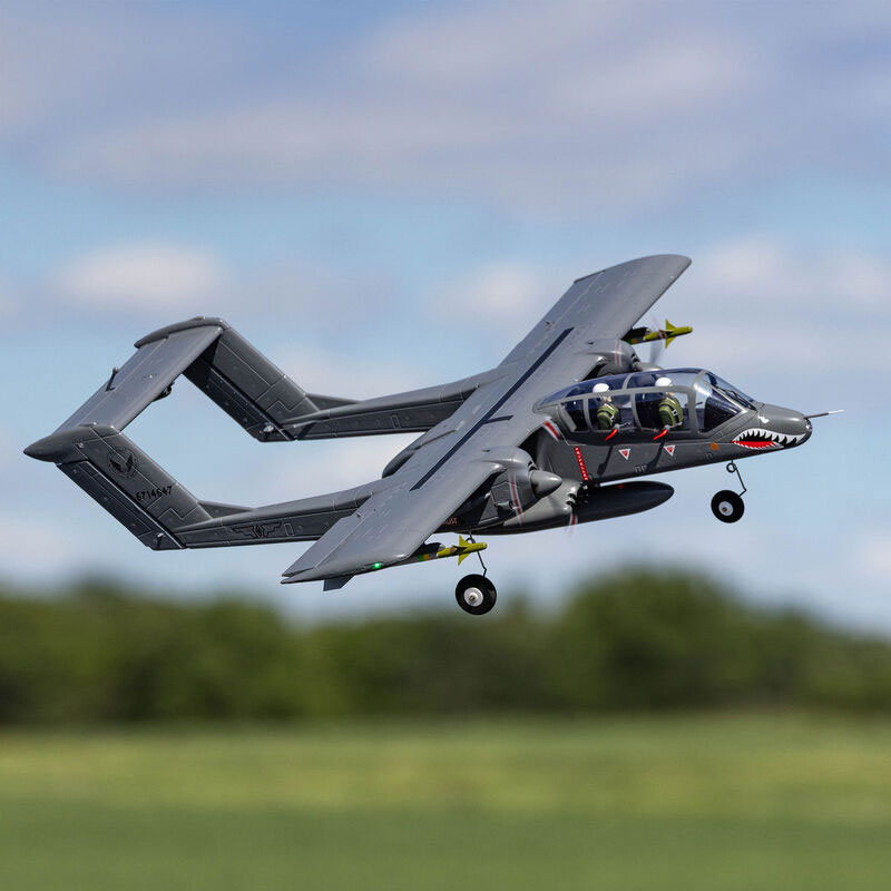 E-Flite Micro OV-10 Bronco 645mm BNF Bind-N-Fly Basic RC Airplane with AS3X and SAFE Select