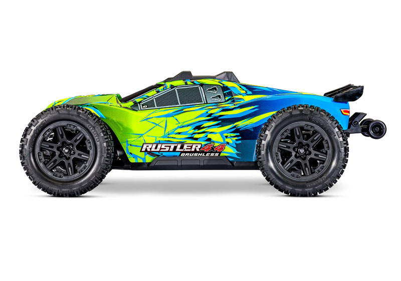 Traxxas Rustler 4X4 Brushless RTR Stadium Truck w/TSM & TQi Sport with 3S LiPo Combo