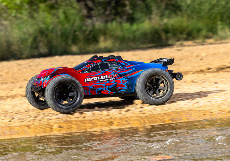 Traxxas Rustler 4X4 Brushless RTR Stadium Truck w/TSM & TQi Sport with 3S LiPo Combo