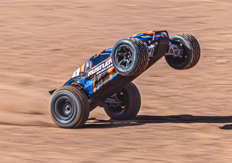 Traxxas Rustler 2WD Brushless RTR Stadium Truck w/TSM & TQi Sport with 3S LiPo Combo