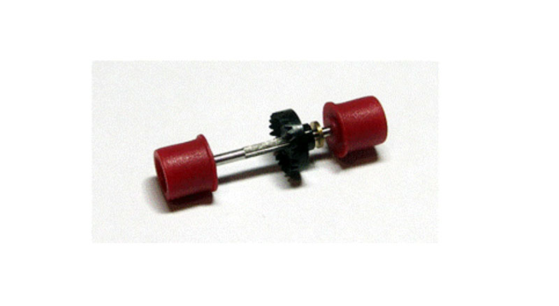 Bulldog HO Racing Rear Axle Complete with Red Hubs