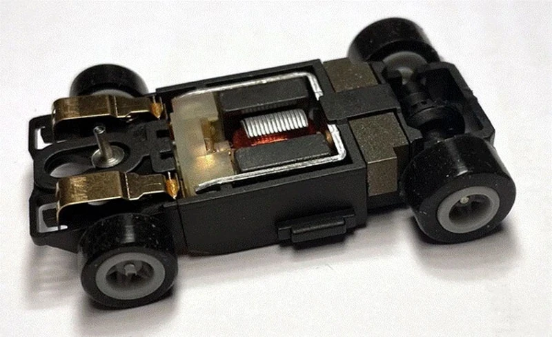Bulldog HO Racing Turbo HO Slot Car Chassis with Grey Wheels