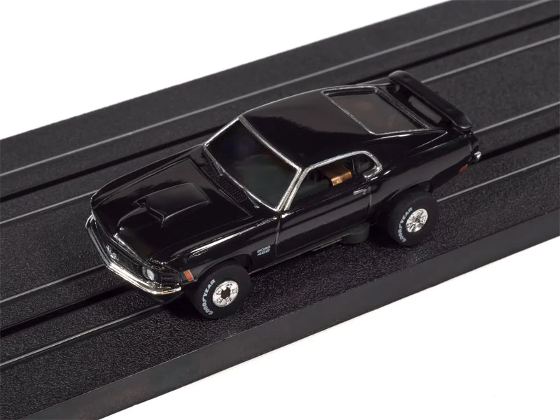 Auto World 1970 Ford Mustang Boss 429 (Black) Thunderjet HO Slot Car