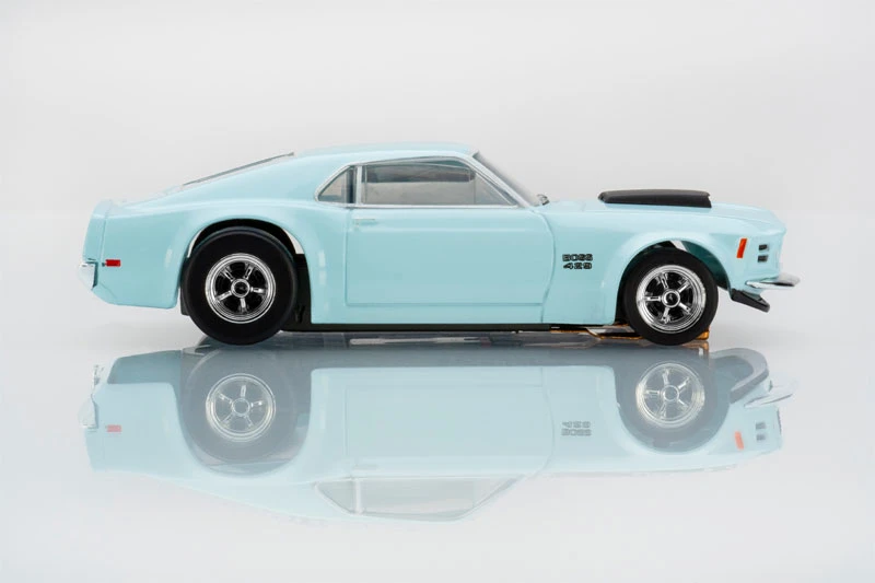AFX AFX 1970 Mustang Boss 429 Pastel Blue Mega G+ HO Slot Car