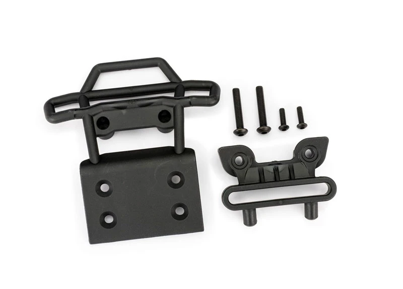 Traxxas Black Front Bumper and Bumper Mount