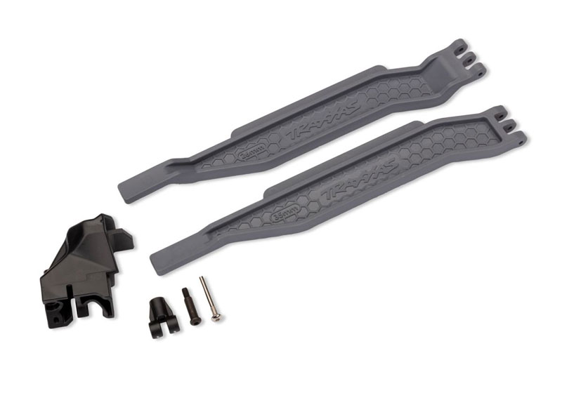 Traxxas Slate-Gray Battery Hold-Downs with Hardware (2)