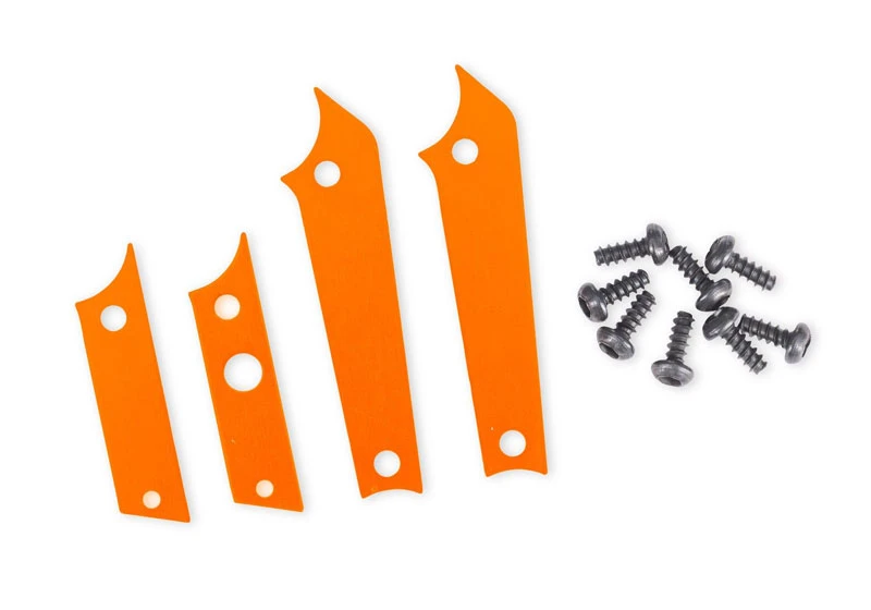 Traxxas TXC-4M Orange Aluminum Chassis Panel Insert Set