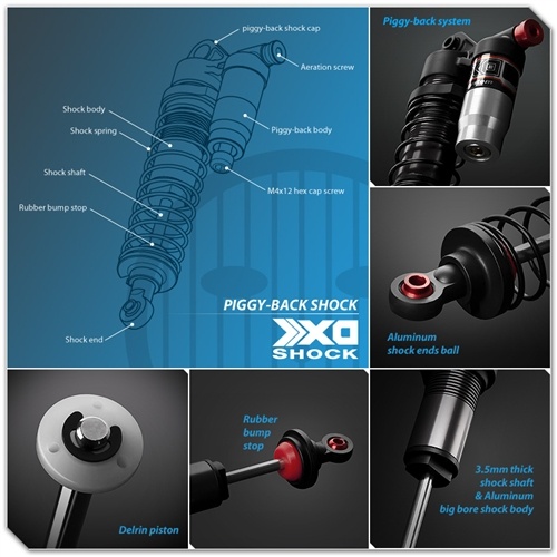 Gmade XD 93mm Piggyback Aluminum Shocks