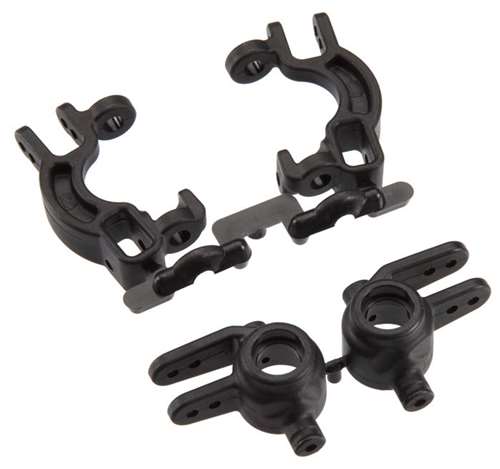 RPM Black Steering & Caster Blocks for Traxxas Slash 4x4, Stampede 4x4, 1/10 Rally, Telluride