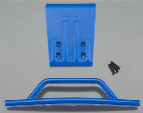 RPM Blue Front Bumper & Skid Plate for Slash 2WD & Nitro Slash