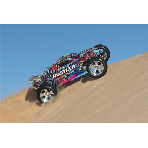 Traxxas Rustler XL-5 RTR RC Truck w/ID Battery & Quick Charger (37054-1)