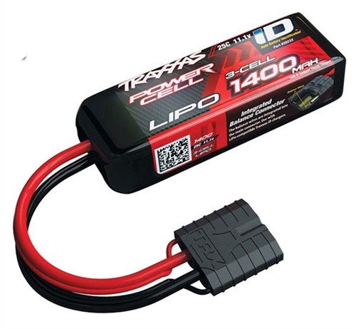 Traxxas 11.1V 1400mAh 3S LiPo Battery w/iD Connector for 1/16 Vehicles