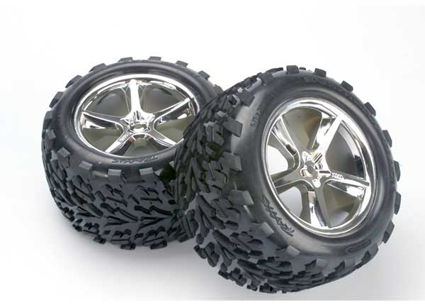 Traxxas Assembled Talon Tires/Wheels Revo, Maxx