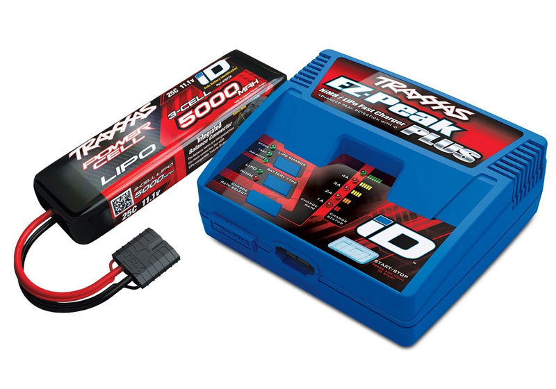 Traxxas EZ-Peak Plus LiPo Charger & 5000mAh 11.1V iD Battery Combo