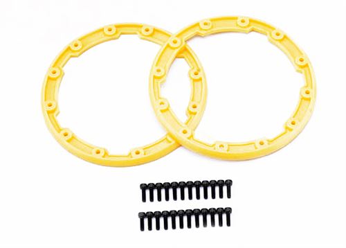 Traxxas Yellow Beadlock Style Sidewall Protector w/Screws for use with Geode 3.8 Wheels