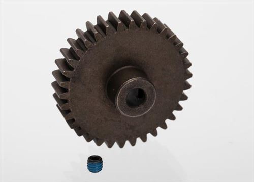 Traxxas Gear, 34-T pinion (1.0 metric pitch, 20Â° pressure angle) (fits 5mm shaft)/ set screw