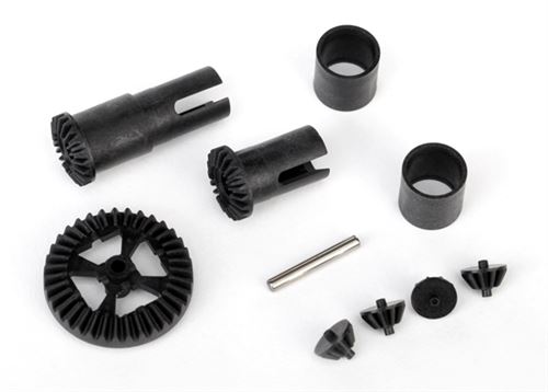 Traxxas Gear set, differential (output gears (2)/ spider gears (4))/ring gear, 35T/ 2x14.8mm pin (1)/ sleeve (2)