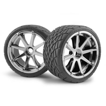 HPI Mounted Phaltline Street Tires w/8-Spoke Chrom