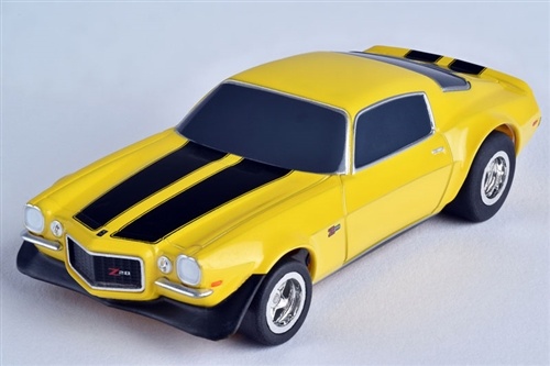 AFX 1970 Camaro Z28 Yellow Mega-G+ HO Slot Car