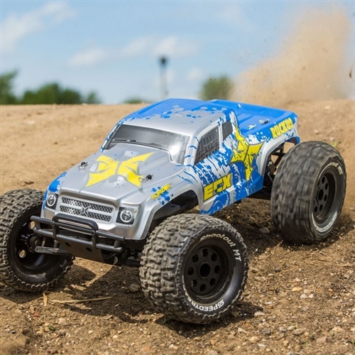 ECX Ruckus 1/10 2WD RTR Monster Truck w/LIPO (Silver/Blue)