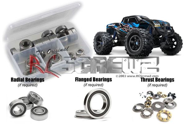 RC Screwz Traxxas X-Maxx 6S (77076) Rubber Shielded Bearing Kit