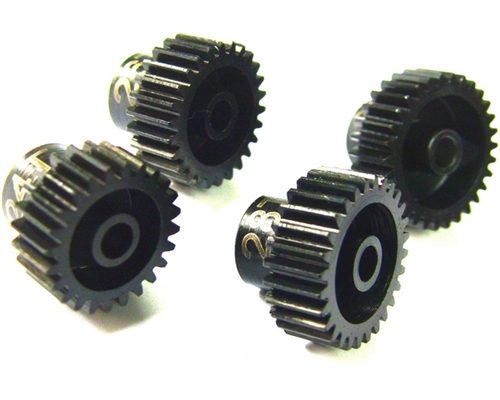 Hot Racing Hardened Steel Pinion Gear Set - 24T 26T 28T 30T - 48P, 1/8 Bore