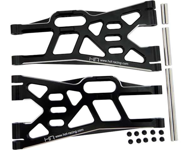 Hot Racing X-Maxx Swaybar-Ready Black Aluminum Lower Suspension Arms