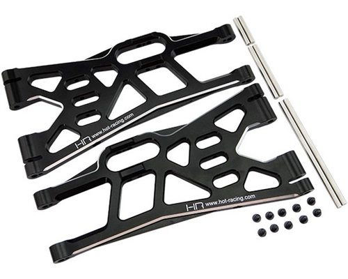 Hot Racing X-Maxx Swaybar-Ready Black Aluminum Lower Suspension Arms