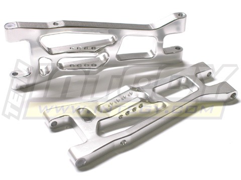 Integy Aluminum Front Suspension Arms (Silver): Jato 2.5 & 3.3