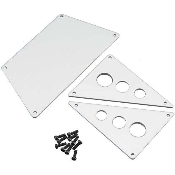 Axial Front Skid Plates Alum Silver AX30530