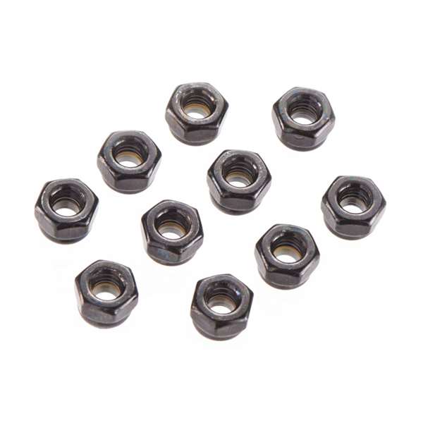 Axial Nylon Locking Hex Nut 4mm Black (10) AX31051