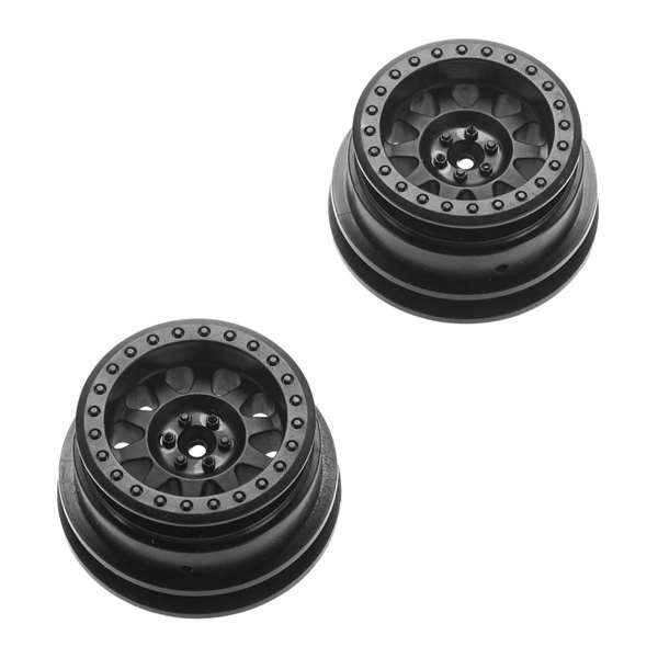 Axial 1.25 1.55 Beadlock Wheels Black (2) AX31527