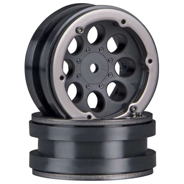 Axial 8-Hole 1.9  Beadlock Wheel Black (2) AX8087