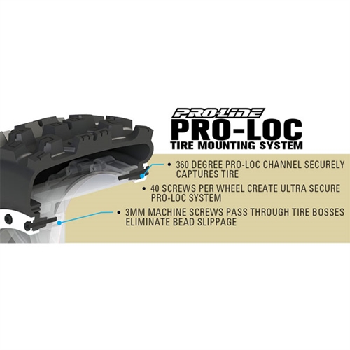 Pro-Line X-Maxx Badlands MX43 Pre-Mounted Tires