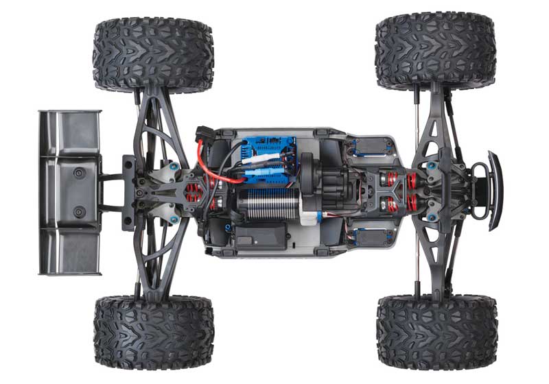 Traxxas E-Revo 2 VXL Brushless RC Monster Truck w/TSM Stability Management Chassis Top