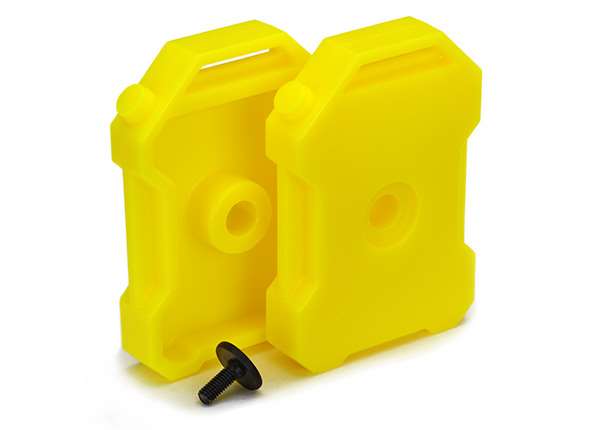 Traxxas TRX-4 Yellow Fuel Canisters (2) w/3x8 Screw (1)