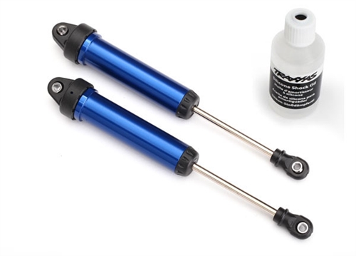 Traxxas UDR Blue Aluminum GTR 134mm Assembled Front Shocks (no threads) (2)