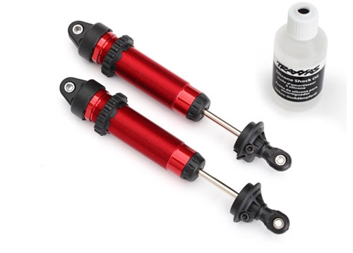 Traxxas UDR Red Aluminum 139mm GTR Assembled Threaded Rear Shocks (2)