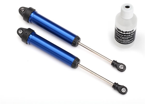 Traxxas UDR Blue Aluminum GTR 160mm Assembled Rear Shocks (no threads)