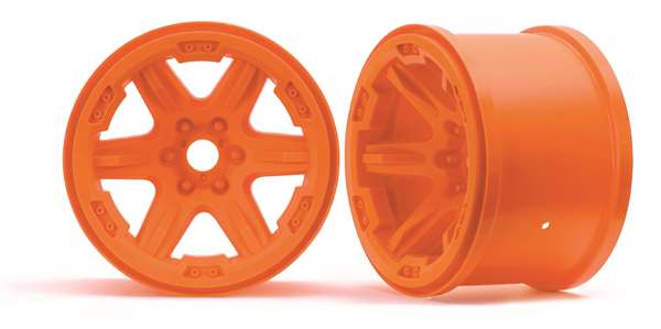 Traxxas E-Revo 2 Orange 17mm Splined Hex 3.8 Wheels (2)