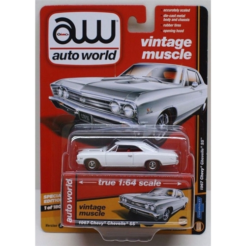 Auto World 1:64 Diecast 1967 Chevrolet Chevelle - Gloss White