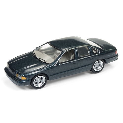 Johnny Lightning 1:64 Diecast 1996 Chevy Impala SS - Dark Green Gray Poly