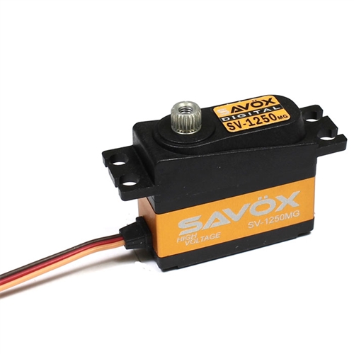 Savox SV-1250MG High Voltage Mini MG Servo .095/111 oz/in @ 7.4V