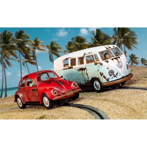 Scalextric Volkswagen Beetle & Camper Van Set