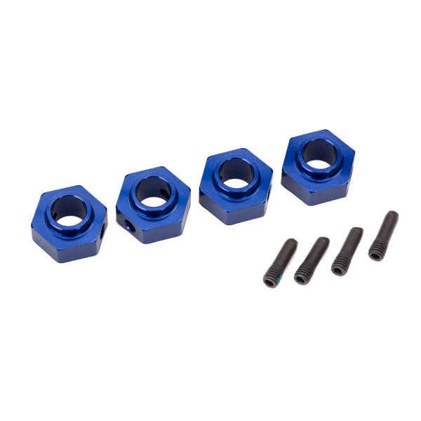 Traxxas TRX-4 Blue 6061-T6 Aluminum 12mm Hex Wheel Hubs w/Pins