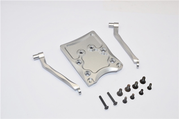 GPM Gunmetal Aluminum Rear Skid Plate Set for 2WD