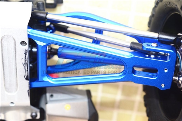 GPM Blue Aluminum Rear Lower Suspension Arms for E-Revo 2.0