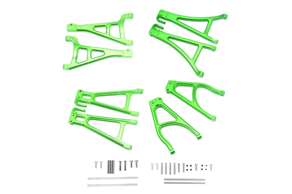 GPM Green Complete Aluminum Suspension Arm Set for E-Revo 2.0