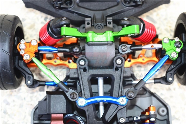 GPM Blue Aluminum Front Tie Rods & C-Hub Stabilize