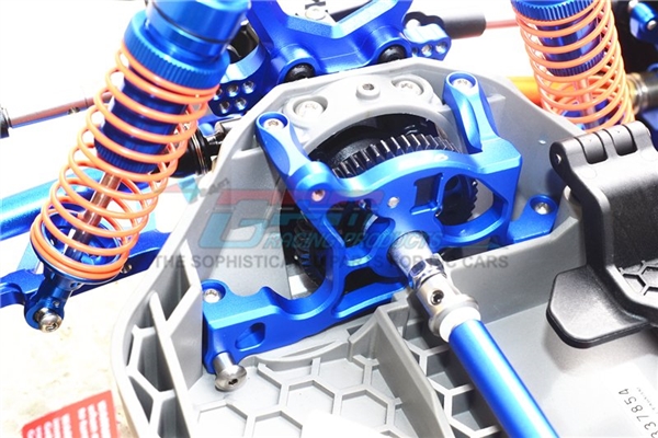 GPM Blue Aluminum Motor Mount for Rustler 4x4 & Slash 4x4 LCG